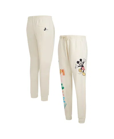 Freeze Max Women's Cream Mickey Mouse Hellow Mellow Fleece Jogger Pants