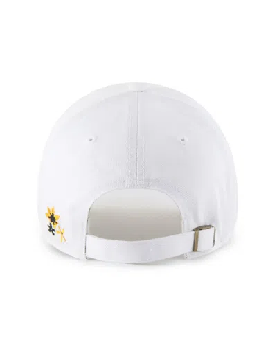 47 Brand Women's White Pittsburgh Pirates Flower Power Clean Up Adjustable Hat