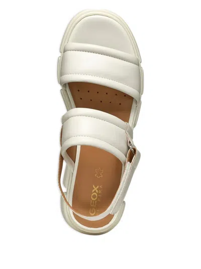 Geox Lisbona Double-strap Sandals In White