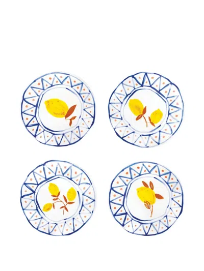 &k Amsterdam Lemon Moroccan Tapas Plates (set Of Four)