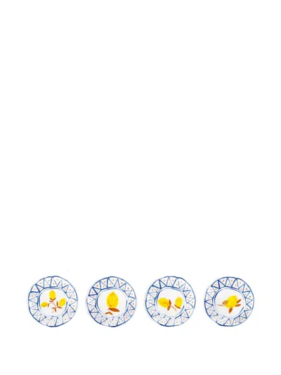 &k Amsterdam Lemon Moroccan Tapas Plates (set Of Four)