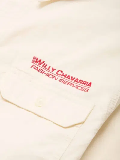 Willy Chavarria Logo-embroidered Shirt In Pink