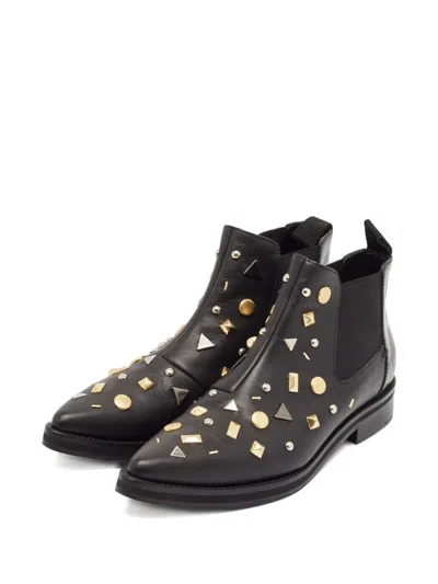 Pre-owned Alexander Mcqueen Leather Stud-embellished Boots