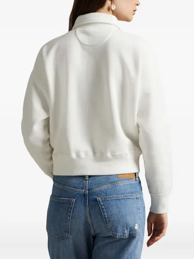 Polo Ralph Lauren Half-zip Sweatshirt In White
