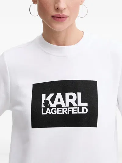 Karl Lagerfeld Logo-print Sweatshirt In White