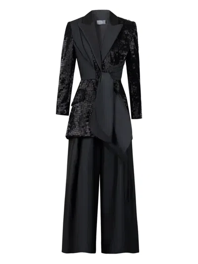Gaby Charbachy Sequin-embellished Wide-leg Suit
