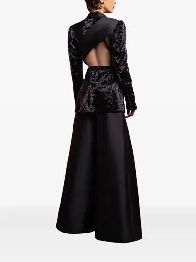 Gaby Charbachy Sequin-embellished Wide-leg Suit