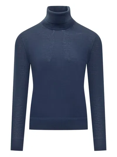 Tom Ford Turtleneck Sweater In Blue