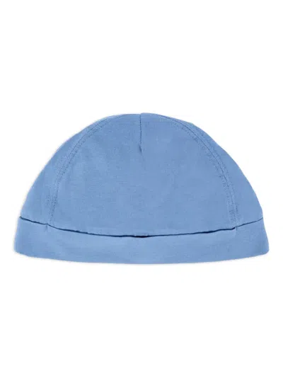 Palm Angels Light Blue Babygrow Set For Baby Boy With Logo In Blue