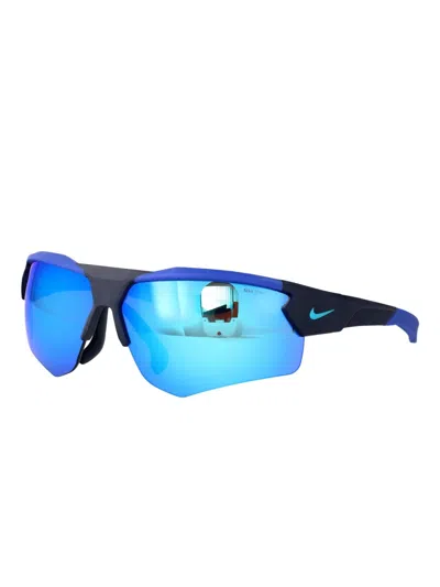 Nike Cloak Duo Shield Sunglasses In Blue