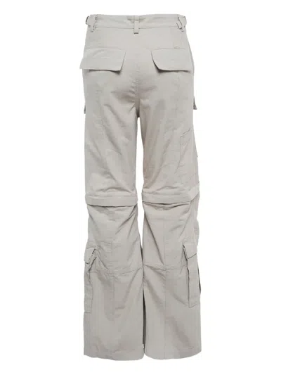 Pre-owned Balenciaga Cotton Flared Cargo Trousers In Neutral