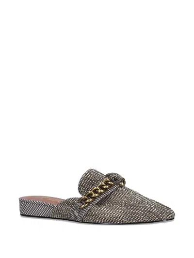 Kurt Geiger Chelsea Chain-embellished Crystal Mules In Black