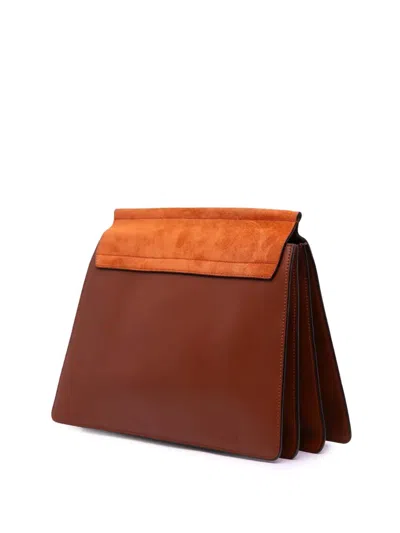 Pre-owned Chloé 2017 Medium Calfskin And Suede Faye Crossbody Bag