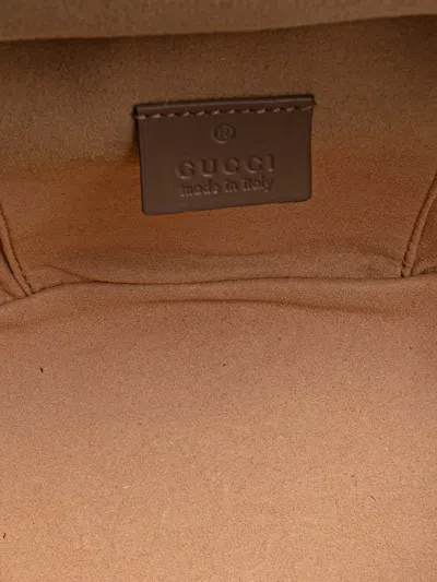 Pre-owned Gucci 2016-2025 Gg Marmont Round Matelasse Leather Backpack