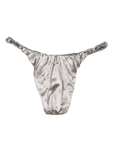 Isa Boulder Tinytwist Bikini Bottom In Silver