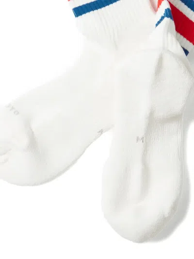 Rototo Stripe-detail Crew Socks In White