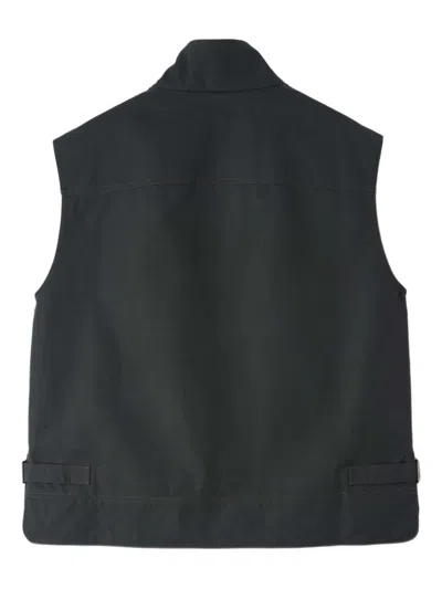 Mhl By Margaret Howell Sleeveless Jacket In Blue