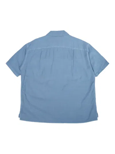 Ts(s) Flap-pocket Short-sleeved Shirt In Blue