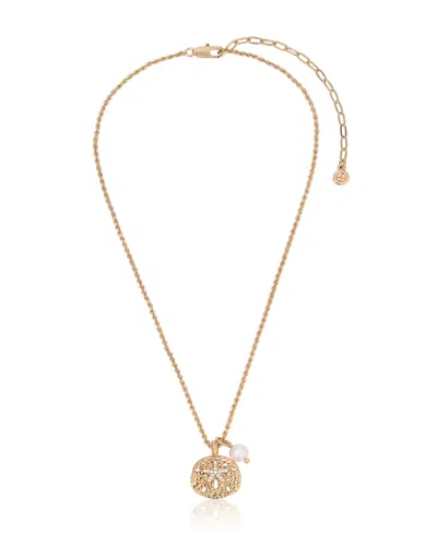 Ettika Sand Dollar Pendant Charm Necklace In Gold