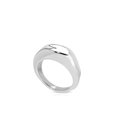 Ettika Modern Flow Statement Ring In Metallic