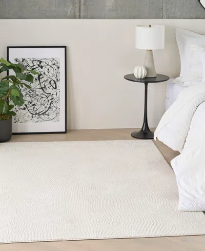 Dkny Central Park West Cep01 3'9"x5'9" Area Rug In White