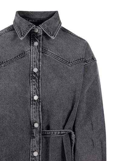 Haikure Button-fastening Tie-waist Shirt
