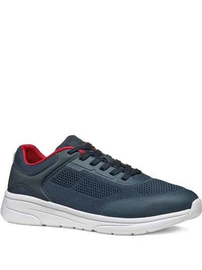 Geox Klaiver Panelled Sneakers In Blue