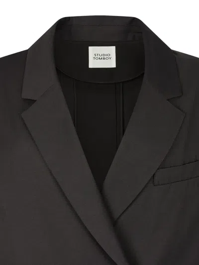 Studio Tomboy Short-sleeved Lapel Oversized Jacket