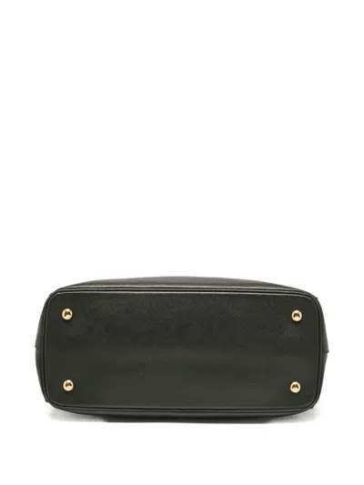 Pre-owned Prada Large Galleria Leather Shoulder Bag In Black