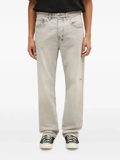 Ksubi Embroidered-patch Jeans In Metallic