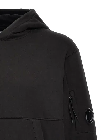 C.p. Company Relaxed-fit Hooded Sweatshirt In Black