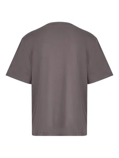 Helmut Lang Embroidered-logo T-shirt In Brown