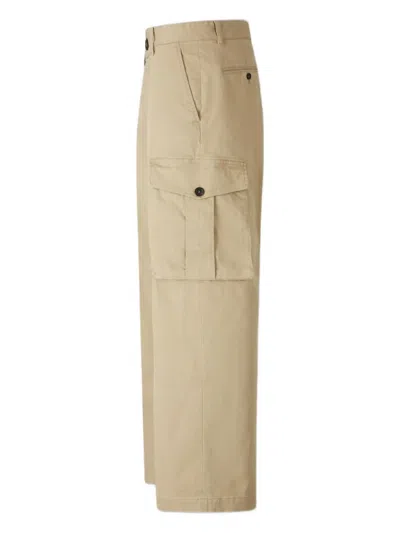Dsquared2 Wide Cargo Trousers In Neutral