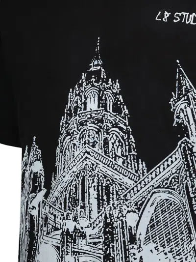L8 Studio Cathédrale Printed T-shirt In Black