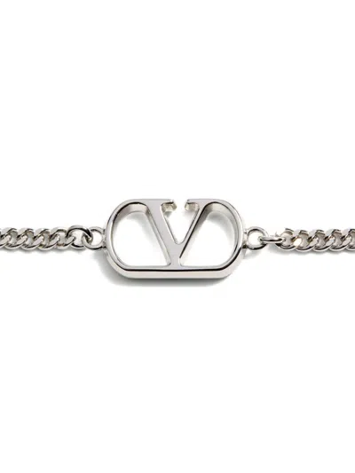 Valentino Garavani Garavani Vlogo Signature Metal Bracelet In Metallic