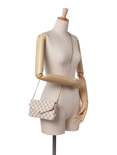 Pre-owned Louis Vuitton 2021 Damier Azur Pochette Felicie Crossbody Bag