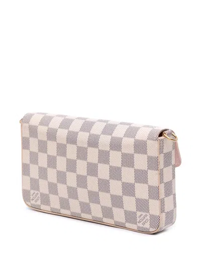 Pre-owned Louis Vuitton 2021 Damier Azur Pochette Felicie Crossbody Bag