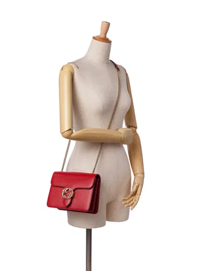 Pre-owned Gucci 2016-2024 Small Dollar Calfskin Interlocking G Crossbody Bag