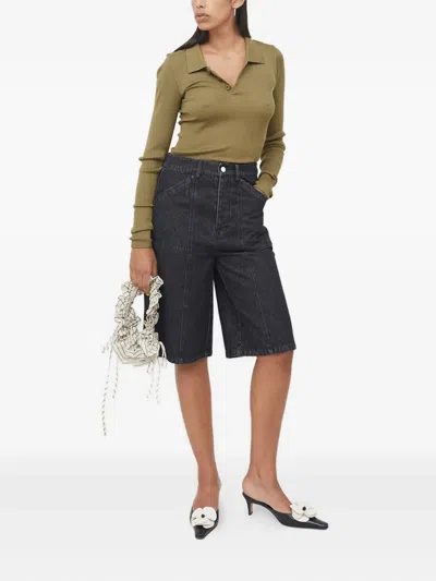 Operasport Rowan Denim Shorts In Black