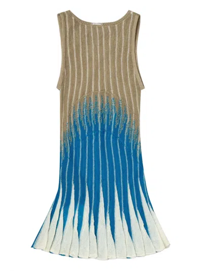 Isa Boulder Pleated Ribbed Top In Multi