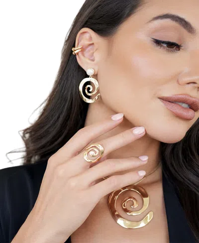 Ettika Aura Swirl Cultured Freshwater Pearl Drop Earrings