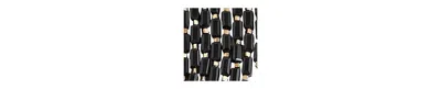 Sohi Women's Black Beaded Strand Drop Earrings