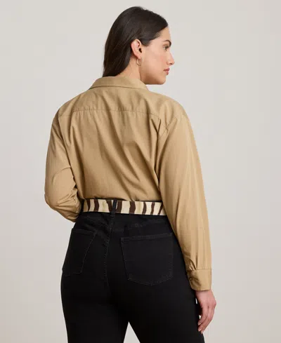 Ralph Lauren Plus Size Relaxed-fit Featherweight Cotton Shirt