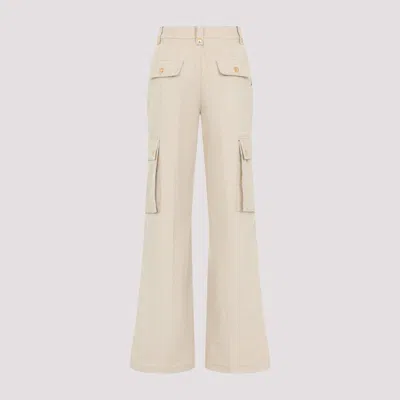 Celine Flared Beige Cotton Cargo Pants