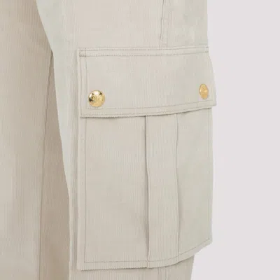 Celine Flared Beige Cotton Cargo Pants