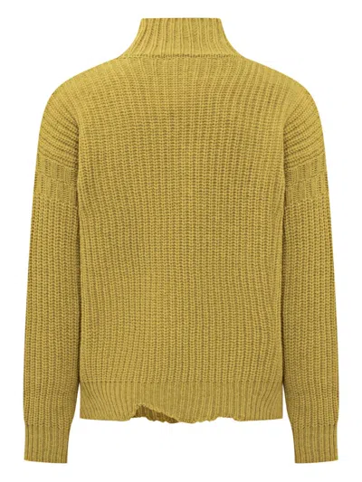 Marni Mustard Virgin Wool Turtleneck Sweater In Yellow