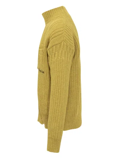 Marni Mustard Virgin Wool Turtleneck Sweater In Yellow