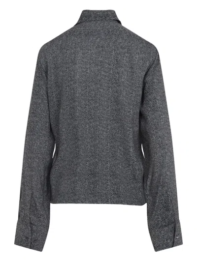 Ermanno Scervino Grey Tailored Shirt With Classic Collar