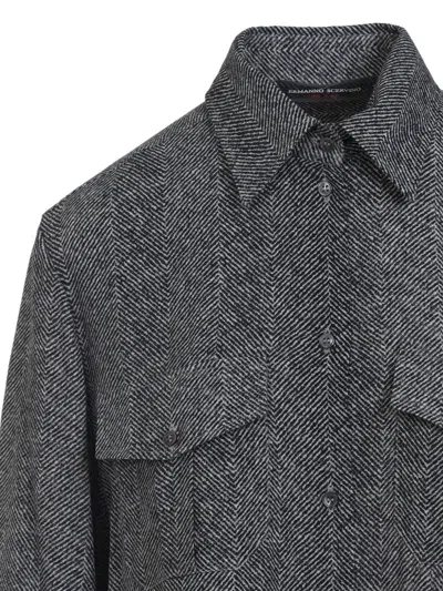 Ermanno Scervino Grey Tailored Shirt With Classic Collar
