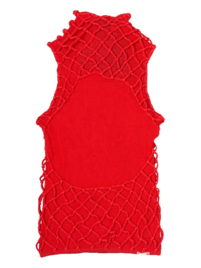 Isa Boulder Macramist Top In Red